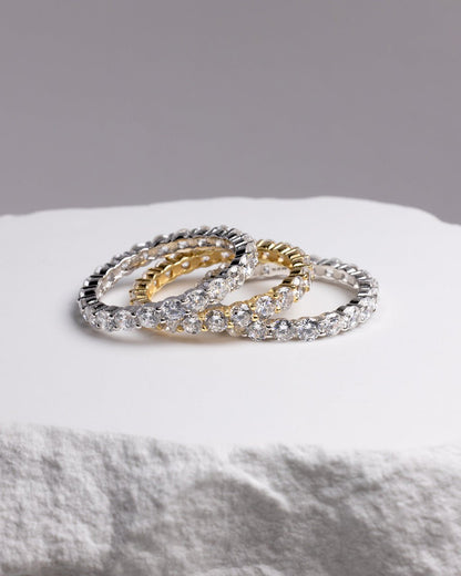 Sterling Silver Gracie CZ Eternity Ring