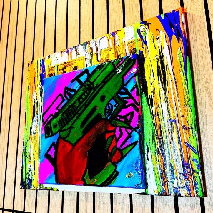 “Load & Polish” — Original Mixed Media Canvas
