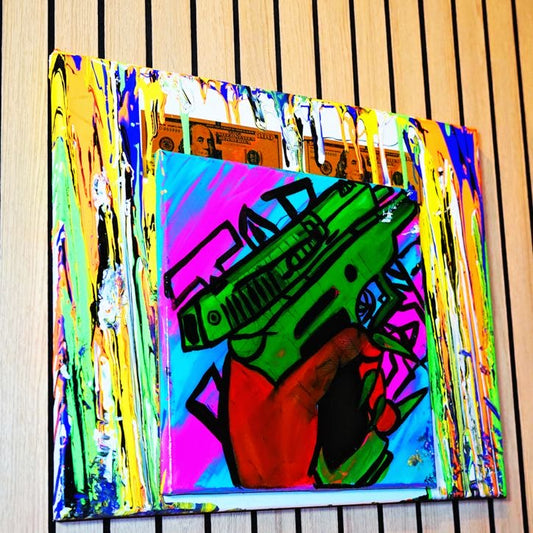 “Load & Polish” — Original Mixed Media Canvas