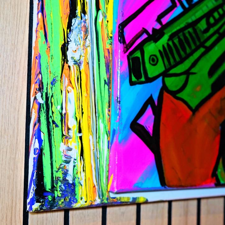 “Load & Polish” — Original Mixed Media Canvas